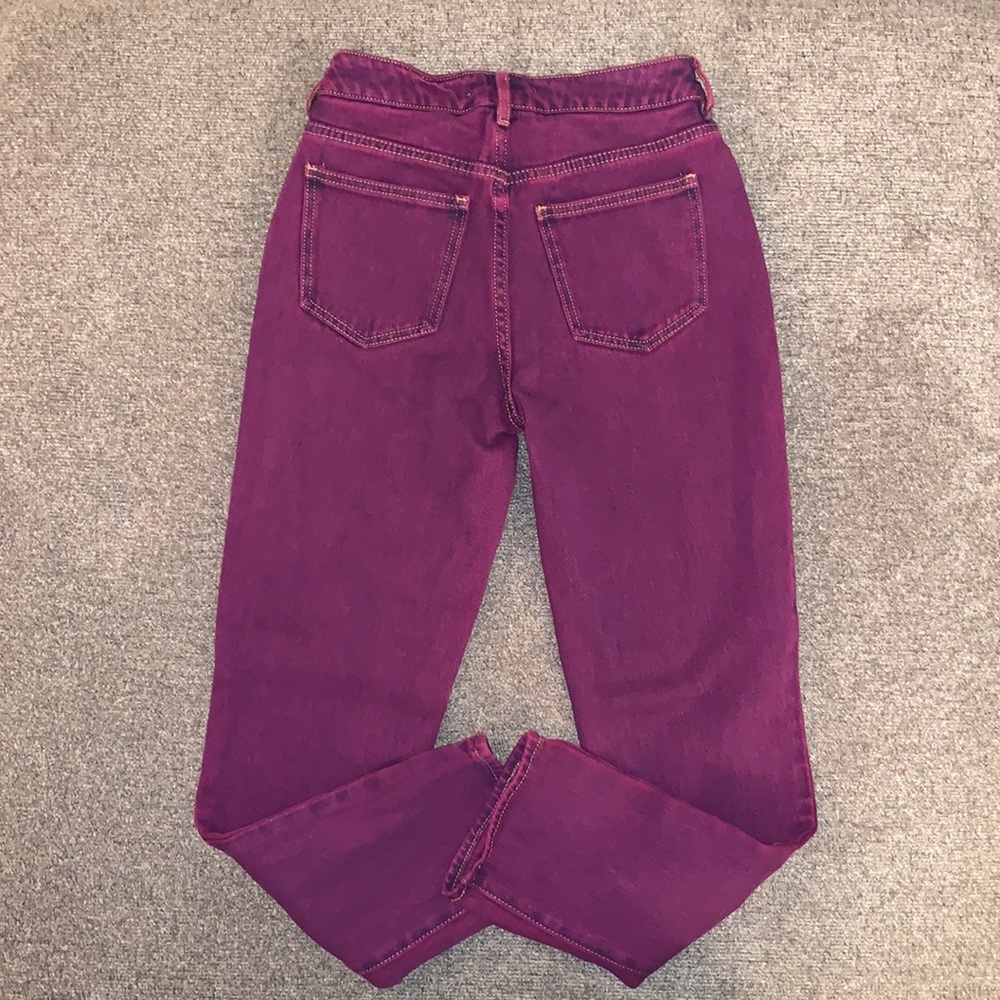 Women’s Magenta High-Rise Jeans - Picture 2 of 7